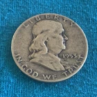 1953 Ben Franklin Half Dollar Silver Coin