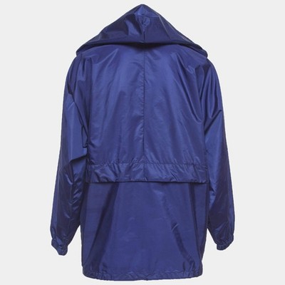 Prada Blue Re Nylon Hooded Windbreaker Jacket XS | eBay