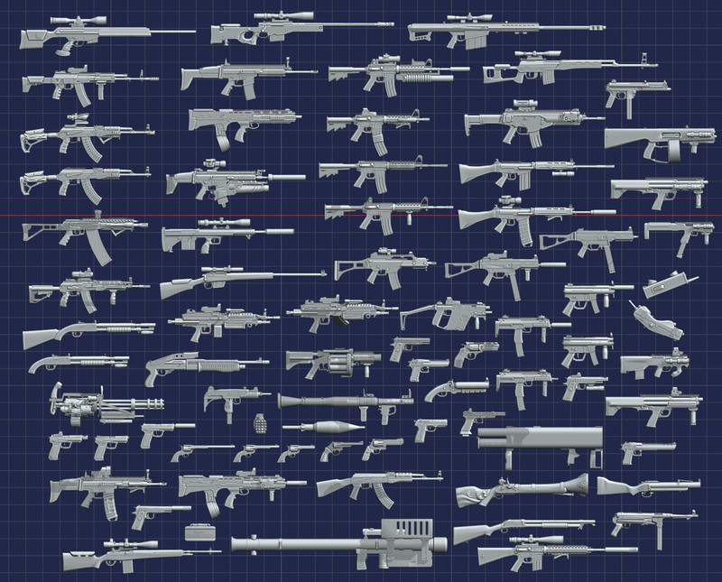 Action Figure - Toy Guns Collection - 1:18, 1:12, 1:10 Scales