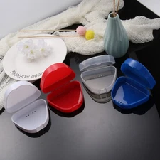 4 Pcs Denture Container Case Retainer Box Cases for with Vent Holes