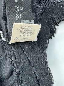 La Perla 2 Bra Black Lace Made in Italy Underwire Lightly Lined Women's Size 34