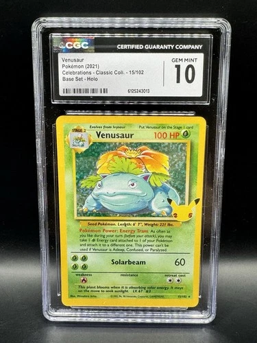 Venusaur 15/102 Celebrations: Classic Collection Holo - CGC 10