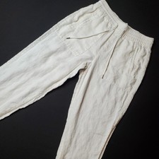 Athleta Women's Size XS Retreat Linen High Rise Jogger White 851026