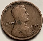 1913-D Lincoln Wheat Cent Denver Mint Low Mintage Early Date JC1453