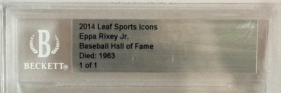 2014 Leaf Sports Icons Cut Signatures Eppa Rixey Jr 🔥1/1🔥HOF (AU) - Image 4 of 4