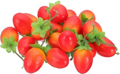 PATIKIL 20 Pcs Artificial Cherry Tomato, Foam Simulation Fake Small Red 