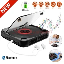 New Portable CD Player Personal CD Players with Bluetooth Rechargeable Black