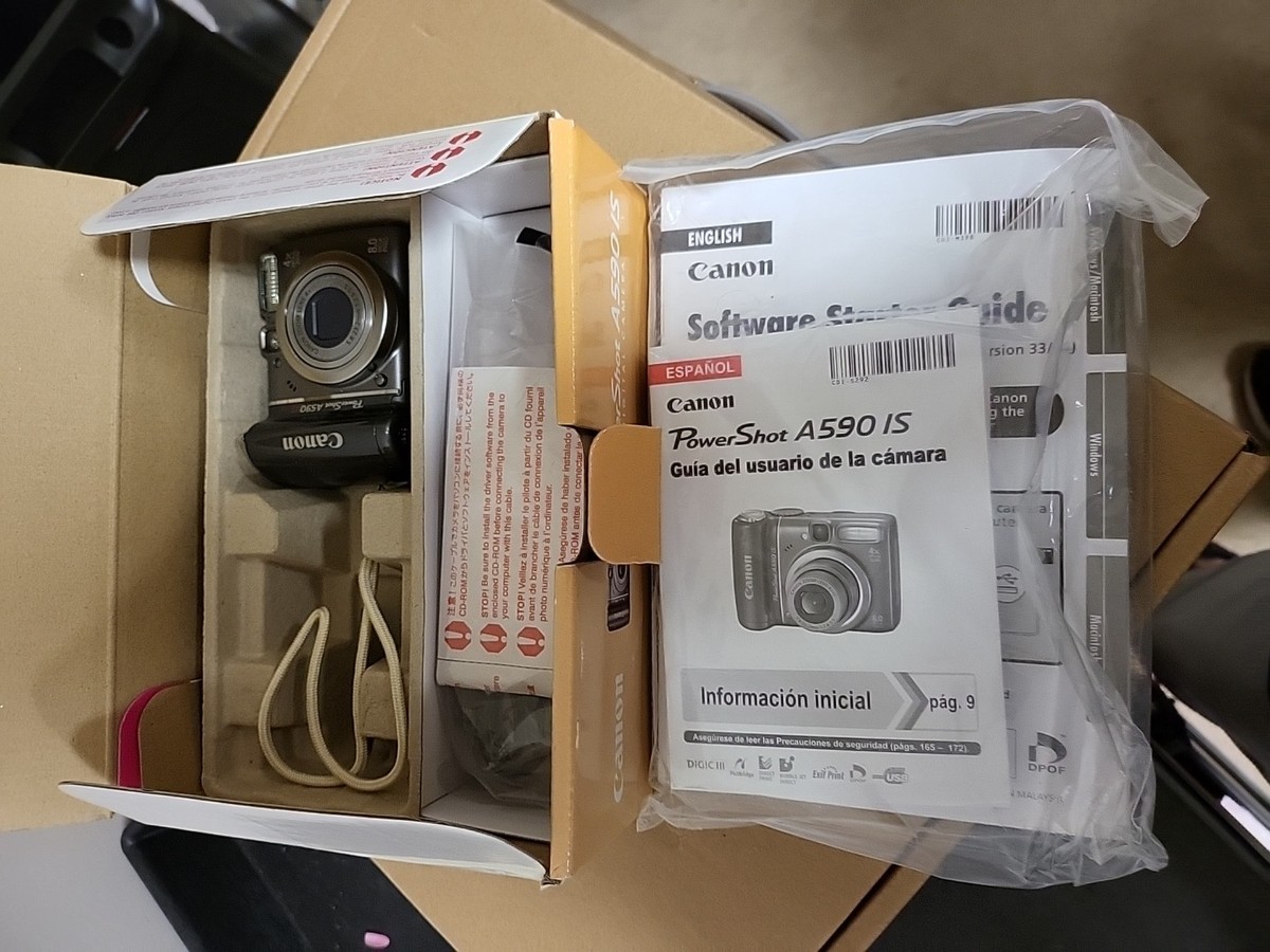 Canon PowerShot A590 IS 8.0MP Digital Camera - Gray for sale