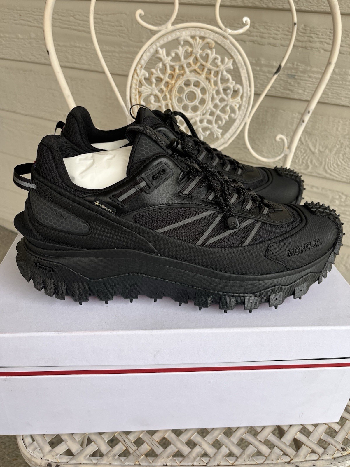 Moncler Trailgrip GTX Low-top Sneakers Men’s US12 EU45 Black NWB MSRP $820 thumbnail 2