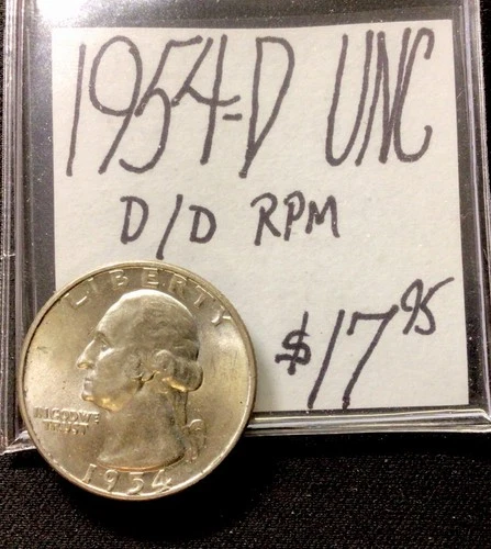 1954 D Washington Silver Quarter UNC! D/D RPM! ENN Coins