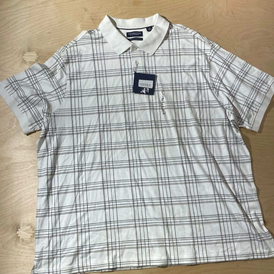 Polo Roundtree & Yorke Blanco y Negro a Cuadros 4X (OS) Foto 4 de 4