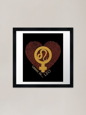 VENUS IN LEO HEARTPRINT VALENTINE F Framed Wall Art Poster Canvas Print Picture