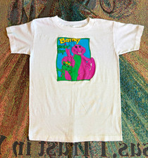 Vintage barney t shirt 90s single stitch youth 10 baby bop