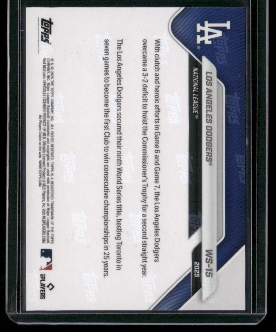 2025 Topps Now World Series Champions Los Angeles Dodgers #WS-15