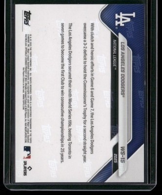 2025 Topps Now World Series Champions Los Angeles Dodgers #WS-15
