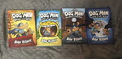 DAV Pilkey Dog Man (4 Different Books)