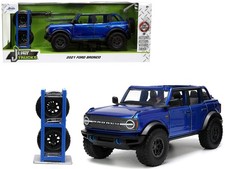2021 Ford Bronco Open-Top Candy Blue Metallic with Extra Wheels "Just Trucks"...