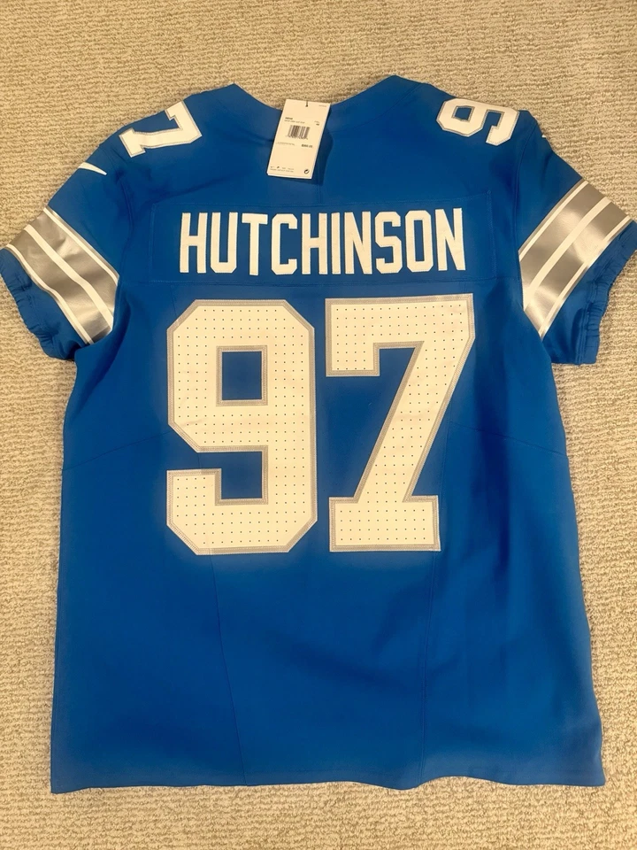 Authentic Aidan Hutchinson Detroit Lions Nike Vapor Fuse Elite Jersey Size 44/L - Image 2 of 3