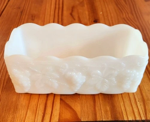 Milk Glass by Anchor Hocking Fire King Ware Milk Glass Bowl Vintage