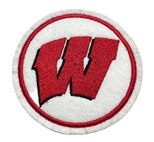 Embroidered/Tackle Twill Iron-on Patch - Wisconsin Badgers