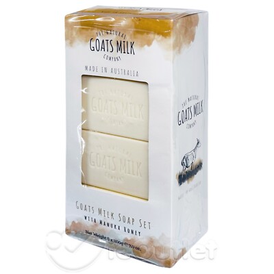 8-PACK The Natural Goats Milk Company Bar Soap Manuka Honey - Made In Australia