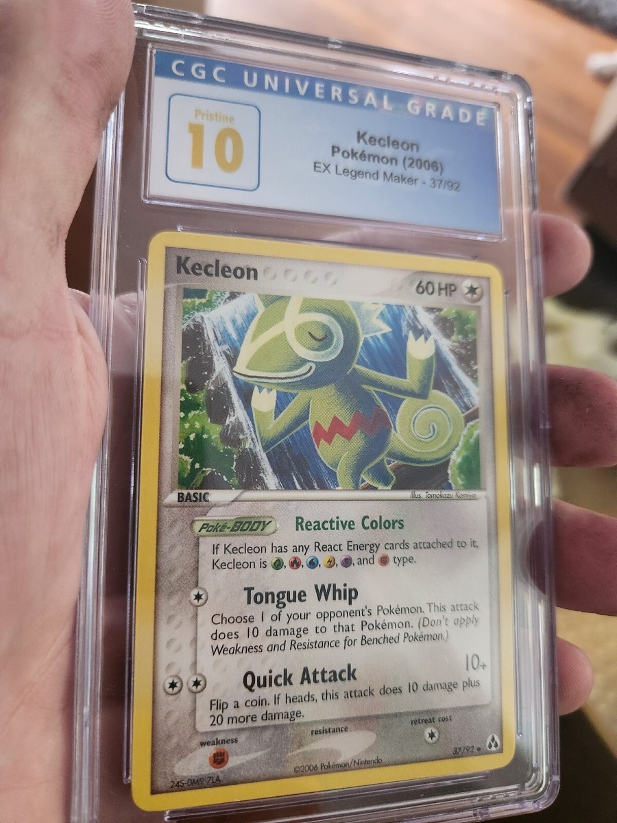 POP 5) CGC 10 PRISTINE Kecleon EX Legend Maker 37/92 Pokemon Card