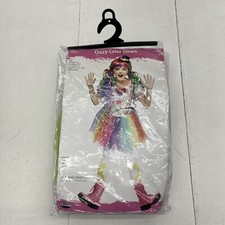 Fun World Crazy Color Clown Halloween Costume Girls Size Small NEW