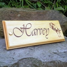 Horse Stable Name Plate Wooden
