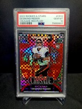 2022 Desmond Ridder Crusade Red Plaid Prizm PSA 10 Atlanta Falcons
