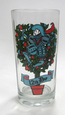 Indiana Glass TWELVE 12 DAYS OF CHRISTMAS GLASS Drinking Glass 12th Day Replace