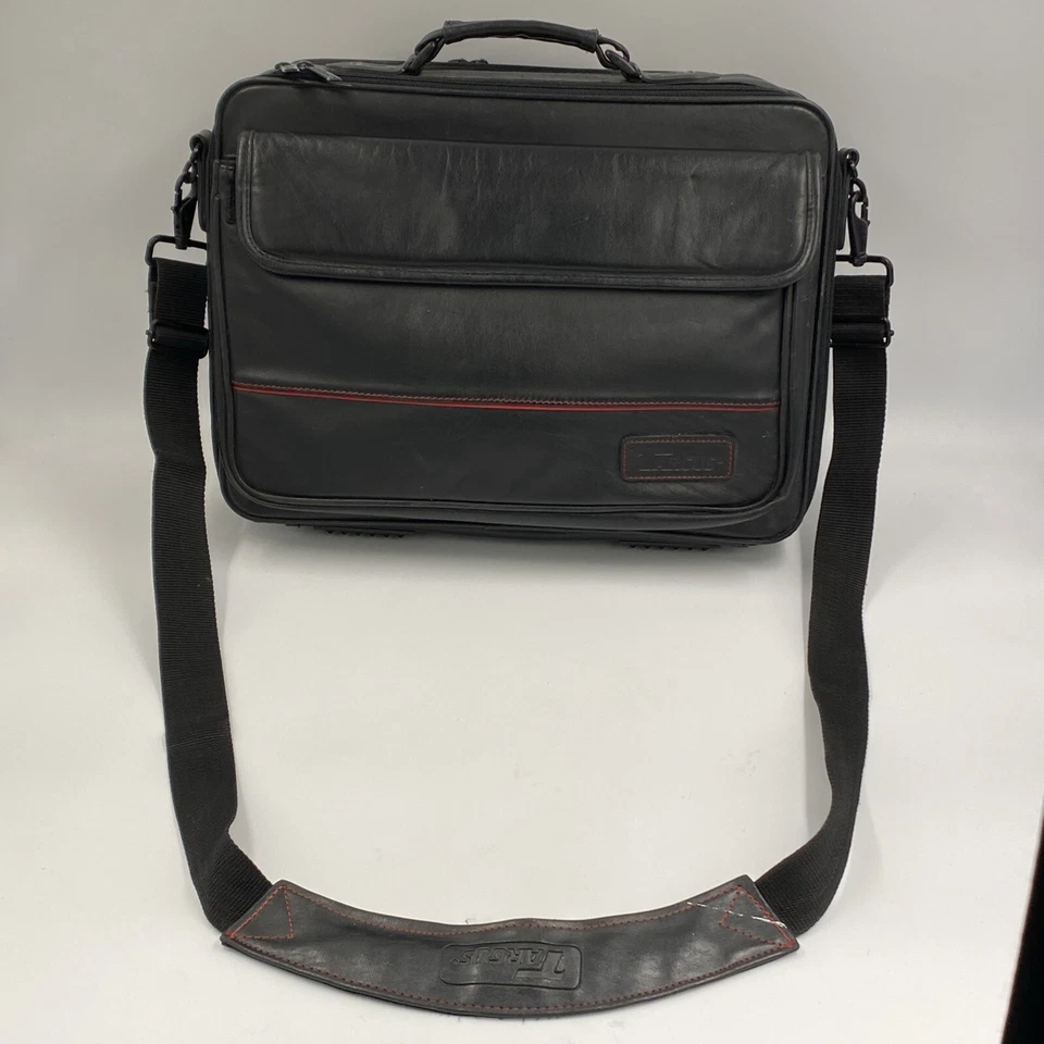 Original Targus Synthetic Leather Black Business Travel Computer Laptop Bag - Image 2 of 4