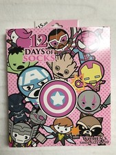 LIMITED EDITION 2018 WOMEN'S MARVEL AVENGERS SUPERHERO 12 DAYS OF SOCKS SET...