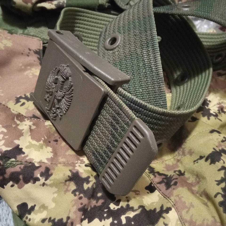 Combat Field Pistol Belt M82 Woodland Cinturone Esercito Spagnolo - Immagine 3 di 4