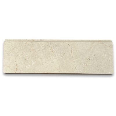 M11P Crema Marfil Marble 4x12 Baseboard Trim Molding Polished