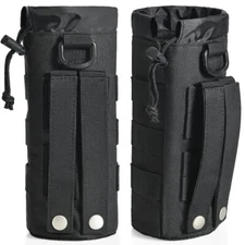 Tactical Molle Water Bottle Holder Upgraded Drawstring Open Top Water Bottle Bag