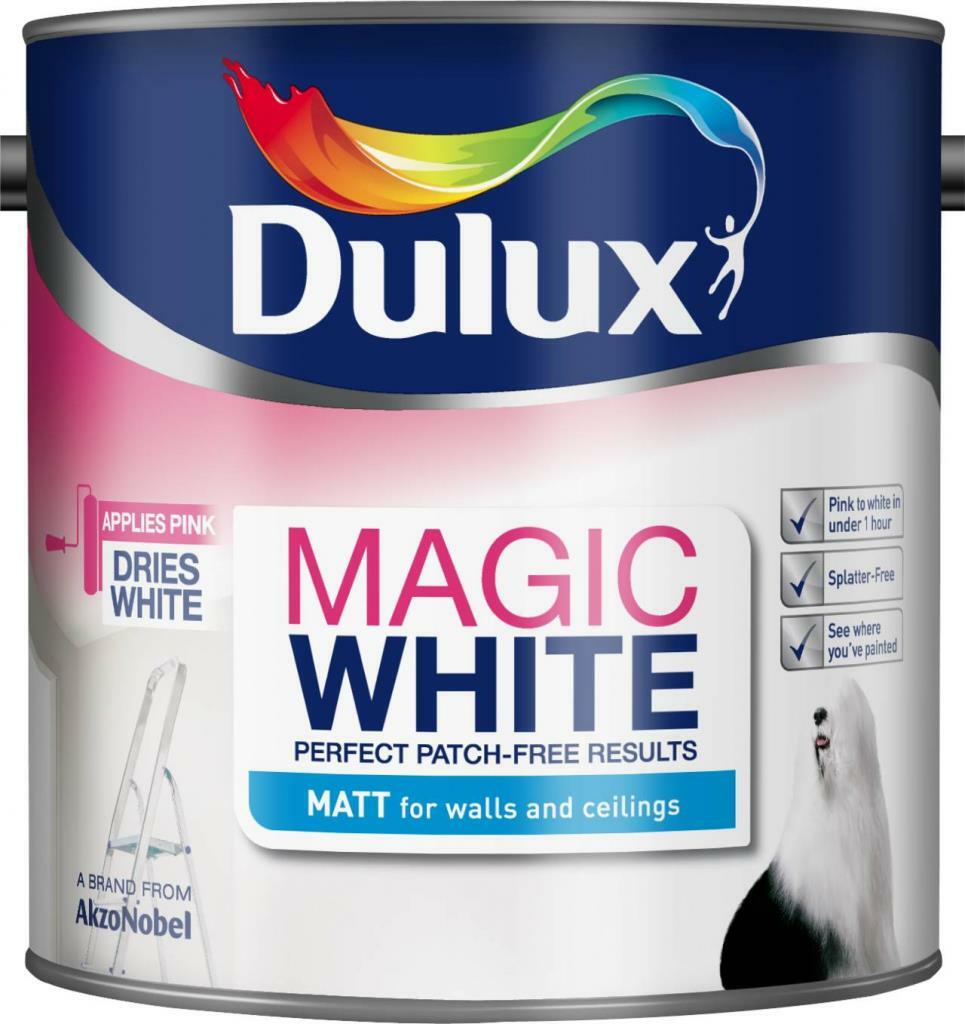 Dulux Magic White Matt Wall & Ceiling Emulsion Paint 2.5L White - Image 2