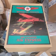 Wings of Texaco 1929 Lockheed Air Express 1st in the Series Red Plane Bank Metal