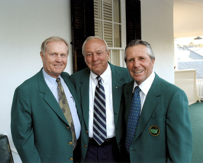 JACK NICKLAUS ARNOLD PALMER GARY PLAYER 8X10 CELEBRITY PHOTO THE MASTERS