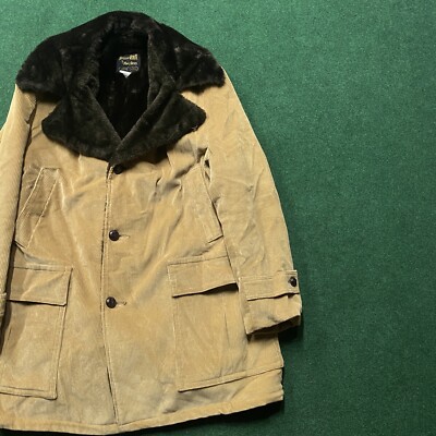 ジャケット・アウター vintage  trench coat dl Vintage 60S Corduroy Trench Coat Mens L 44 Heavy Overcoat Jacket