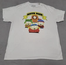 South Park Graphic Short Sleeve T-Shirt Mens Size L Large White TV Show Comedy