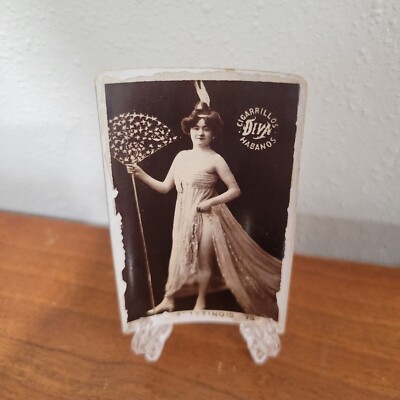 Antique Risqué Boudoir Card Cigarillo Hebanos Diva S3 Joya Del Arte 75 