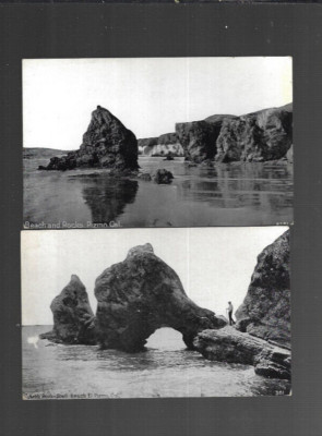 EL PIZMO CALIFORNIA VINTAGE POSTCARDs 1920s 2 of SHELL BEACH & ARCH ...
