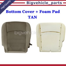 Driver Bottom Cloth Seat Cover Tan Foam Pad For 09-12 Dodge Ram 1500 2500 3500 Driver Bottom Cloth Seat Cover Tan Foam Pad For 09-12 Dodge Ram 1500 2500 3500