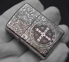 Silver Zippo Windproof 5 Side Constantine Lighter in a New Box