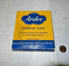 Ardee Cusion Liners - Reliance Dental Mfg. Co. - Unused Box Collectible Vintage
