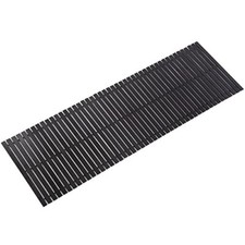 Bamboo Bath Mat Bathroom Runner Long Large 16x 48 Inch-1 pc, Black