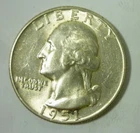 1951 Washington Quarter BU