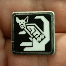 Kangaroo Logo Recording Camera Vintage Metal Pinback