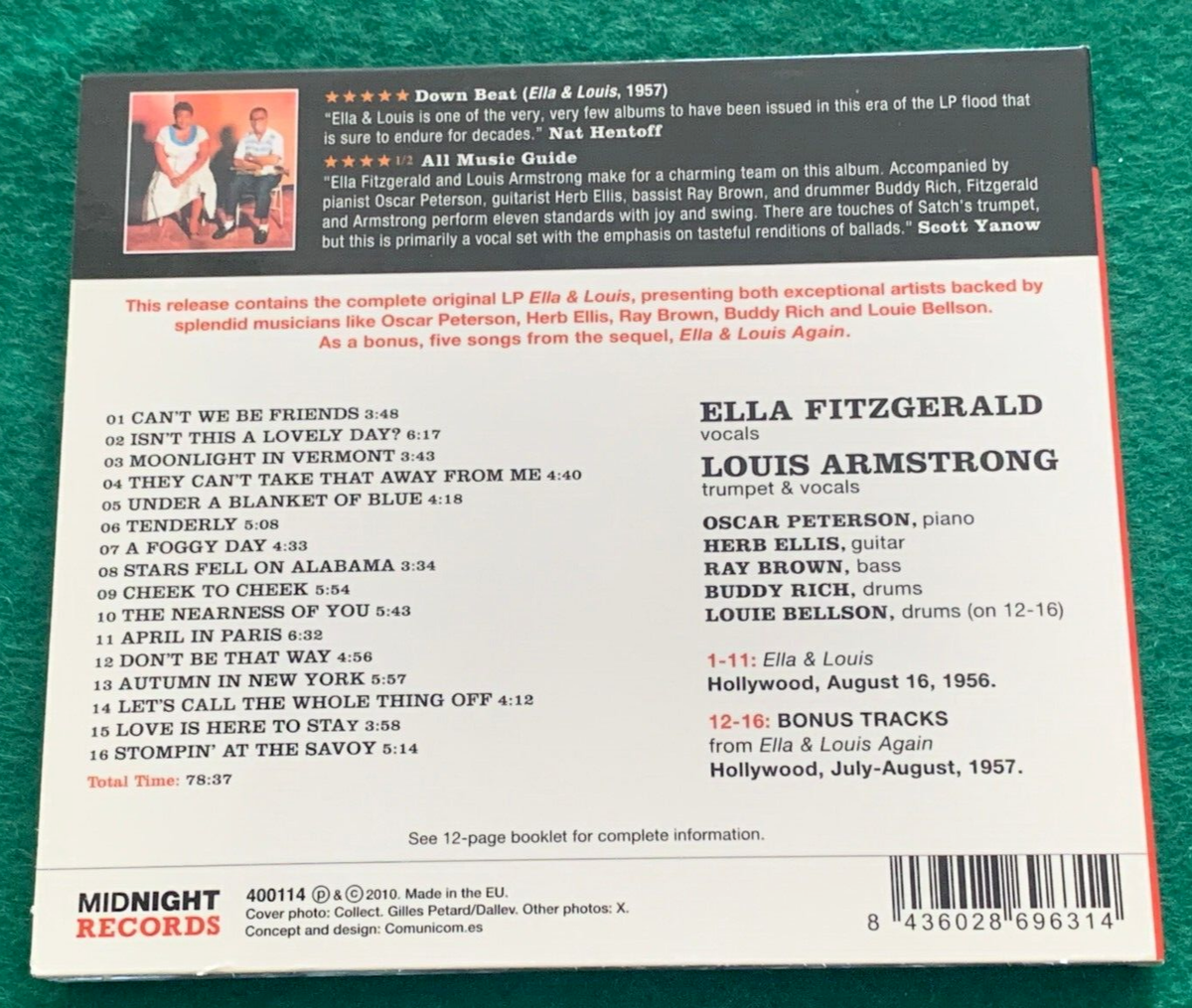エラ・アンド・ルイ CD - Ella Fitzgerald & Louis Armstrong - Ella & Louis