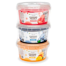 Tea Zone Popping Pearls Combo Pack (Strawberry, Mango, Blueberry) - Jar (1 lb)